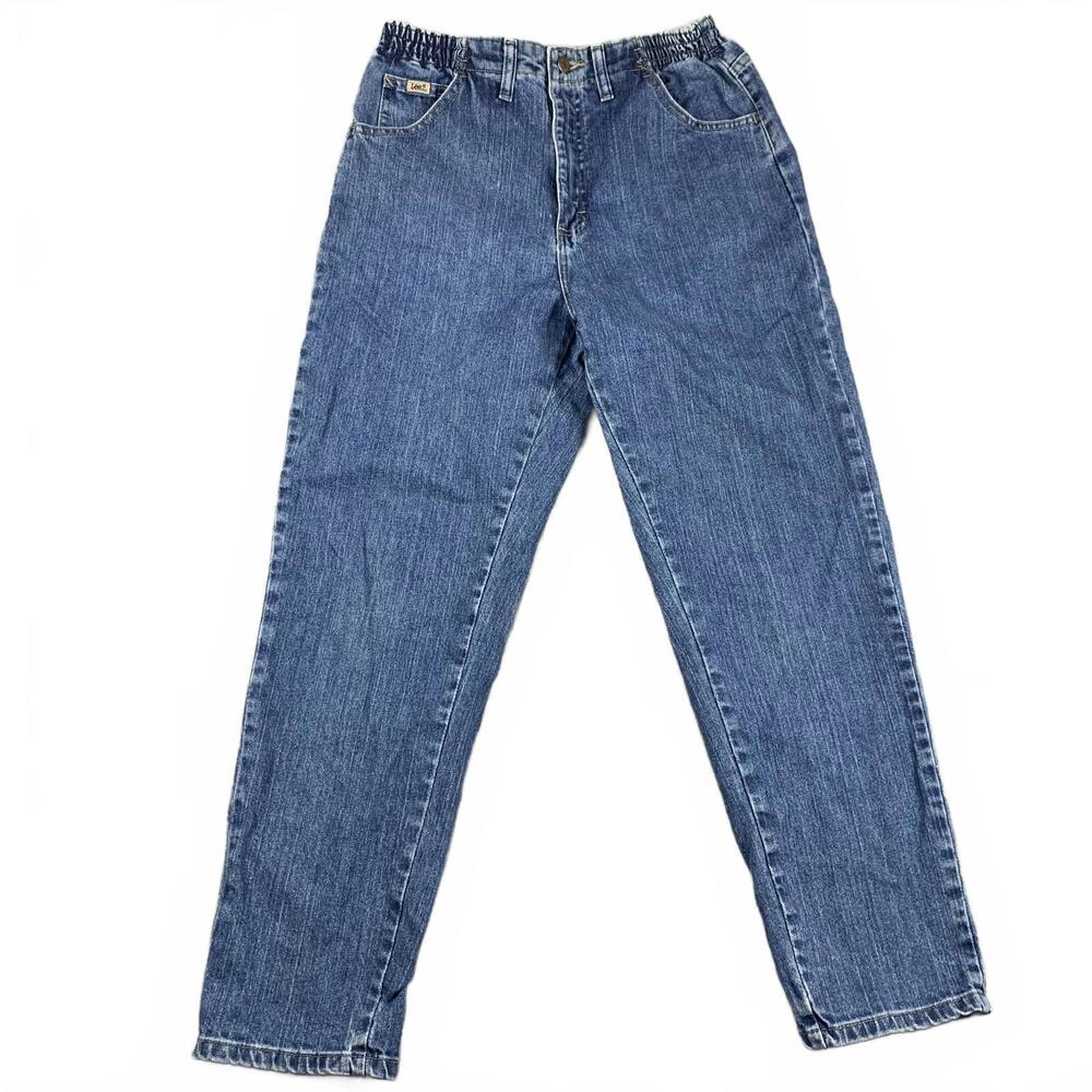 Lee Womens 10 Short Relaxed Fit Denim Blue Jeans Comfortable Everyday Wear